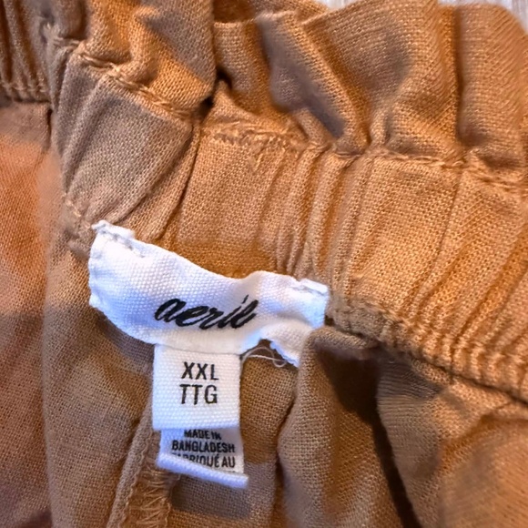 AERIE Wide Legged Linen Pants - Picture 2 of 4